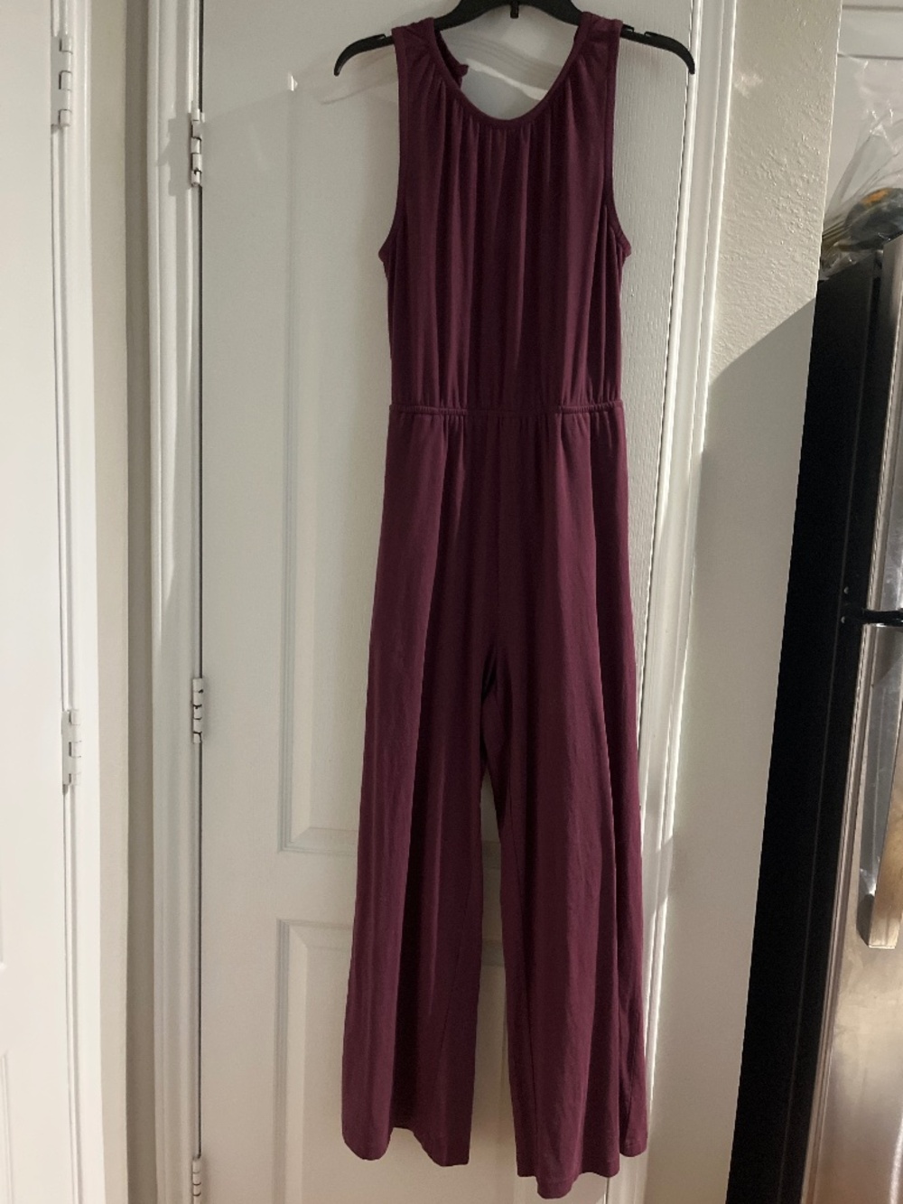 Pact Sleeveless Wide-Leg Jumpsuit in Deep Plum - Picture 1 of 7